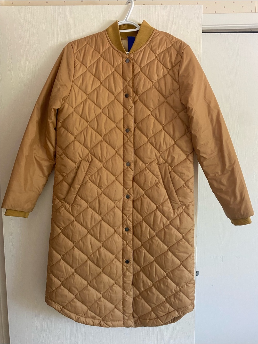 Kit and Ace Quilted Longline Jacket - Gold